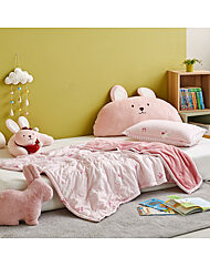 모던하우스 마미허그 소프트워싱 쁘띠래빗 극세사 낮잠이불 겸 담요 100x150 핑크 CZ0224044