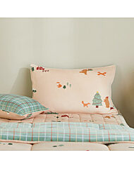 모던하우스 말랑찰떡 보들보들 홀리데이베어 극세사 베개커버 40x60 옐로우 CZ0324050