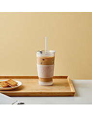 모던하우스 트라이탄 빨대 유리 텀블러 450ml 톨 GA0125015