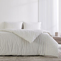 모던하우스 퓨어코튼 심리스 60수 고밀도 싱글 차렵이불 아이보리 스트라이프 CV0225007