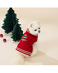 모던하우스 펫본 크리스마스 스노우트리 니트 레드 M PT0125011