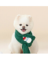 모던하우스 펫본 크리스마스 스노우맨 쁘띠목도리 그린 PT0625010