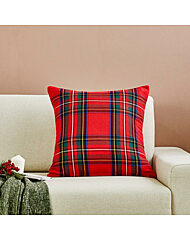 모던하우스 클래식 타탄 체크 쿠션커버 레드 50x50 EM9125020