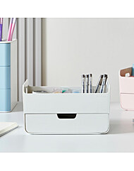 모던하우스 쉽게 넣고 꺼내쓰는 책상정리함 화이트 21.9x14.7x12.5cm BT8123016