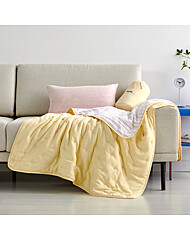 모던하우스 소프트브리즈 블랑켓 100x150 옐로우 핑크스트라이프 CV2426002