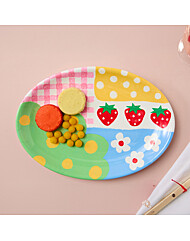 모던하우스 스트로베리빌리지 멜라민 타원형 접시 PL0126030