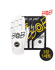[BOB골프 기획출시] 남/여 빅로고 반양피 골프장갑 3장 1세트 - BGU5AGV905
