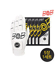 [BOB골프 기획출시] 남/여 빅로고 반양피 골프장갑 5장 1세트 - BGU5AGV905