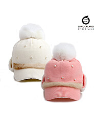 선덜랜드 여성 방한 방울 귀마개 모자 - 16042CP33