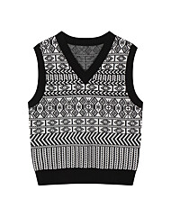 베스띠벨리 패턴 브이넥 니트 베스트BJVCX29670