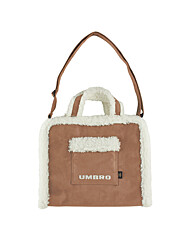 엄브로 스웨이드 양털 토트백 UP423CBGN1 BEI0