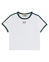 마리떼 MOUVEMENT W CLASSIC LOGO SLIM RINGER TEE MFG45UTS337 WHT
