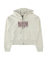 마리떼 W EMBROIDERY CLASSIC LOGO CROP HOODIE ZIPUP MFG45CHD109 OTM