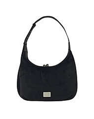마리떼 CLASSIC LOGO ROUND SUEDE SHOULDER BAG MFG45FBG112 BLK