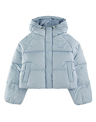 마리떼 레귤러 로고 후드 크롭 패딩 자켓 MFG45WDW104 LBL