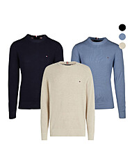 타미힐피거 피케 스트럭처 크루넥 니트