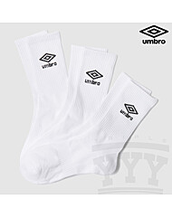 엄브로 에센셜 3PACK 크루 삭스 UP123CSC10 WHT
