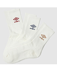 엄브로 에센셜 3PACK 크루 삭스 UP323CSC75 SCW