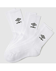엄브로 에센셜 3PACK 크루 삭스 UP323CSC75 WHT