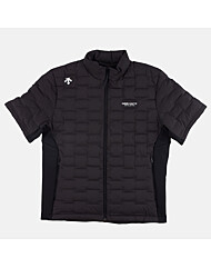 데상트 스탠드넥 반팔 다운 자켓 SP421TDJO2 BLK