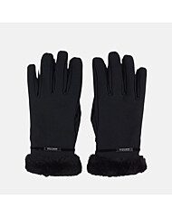 데상트 여성 스마트터치 프리미엄 퍼 장갑 SP422SGLO3 BLK