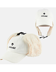 데상트 플리스 귀달이 볼캡 SP423SCPO1 WHT