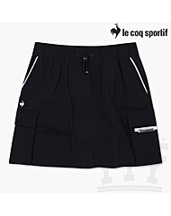 르꼬끄 루즈핏 여성 우븐 카고 스커트 QP122OSK22 BLK