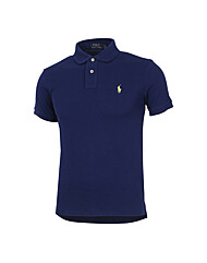 폴로 랄프 로렌 로고 카라 티셔츠 710782592-009 블루