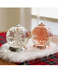 원형 눈꽃 크리스마스 오르골 워터볼 LED 스노우볼 무드등 조명