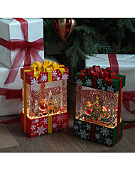 선물상자 크리스마스 오르골 워터볼 LED 스노우볼 무드등 조명