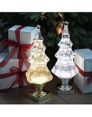 투명 트리 크리스마스 오르골 워터볼 LED 스노우볼 무드등 조명