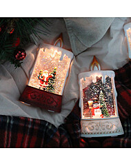 타원 미니 촛대 크리스마스 오르골 워터볼 LED 스노우볼 무드등 조명