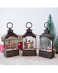 직사각 투명 랜턴 크리스마스 오르골 워터볼 LED 스노우볼 무드등 조명