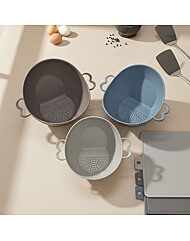 카밀리아 국내생산 하트 손잡이 믹싱볼 3종세트 쌀세척 채반 다용도볼