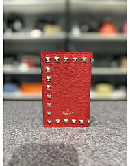 [VALENTINO] 발렌티노 락스터드 폴더 카드지갑 레드 UW2P0R14VSH 52P