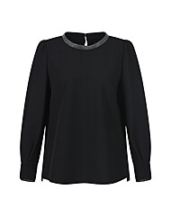 라운드 소매 쉬폰 BL(DI62502)