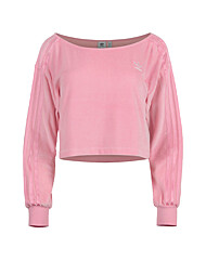 아디다스 여성 오프숄더 스웨터 크롭 긴팔 티셔츠 H18838