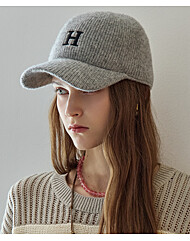 H이니셜 자수 스토퍼 니트 볼캡
