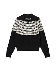 (아날도바시니) 자가드 집업 니트(AW12KP42W)