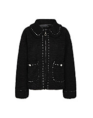 (레코브) 스티치 자수 뽀글이 카라 점퍼(LK21BYJP010X)