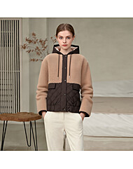 (레코브) 퀼팅 뽀글이 배색 후드 패딩 점퍼(LC21BYPD002X)