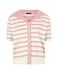 (레코브) 세일러카라 스트라이프 버튼 반팔 니트(LC31C8KN013X)