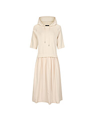 (레코브) 배색 후드 니트 반팔 원피스(LC31C5KO001X)