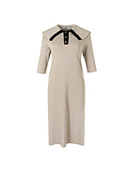 (레코브) 배색단작 니트 원피스(LC61C9KO508X)