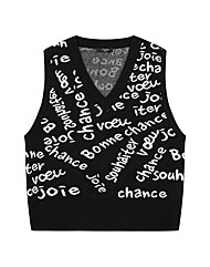 (레코브) 레터링 브이넥 니트 베스트(LC61D2KV501X)