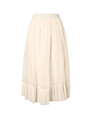 쉬폰 주름 배색 롱 스커트(LC31D3SK502X)