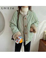 (귈림) 리버시블 라운드넥 퀼팅 후리스 점퍼(GAWJK009P)