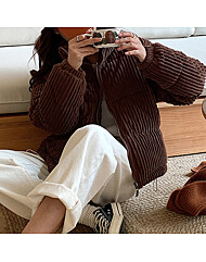 (귈림) 골덴 벨벳 집업 숏패딩 점퍼(G4WJP038P)