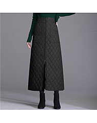 (귈림) 밴딩 집업 누빔 패딩 롱 스커트(G4WSK005P)