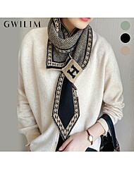 (귈림) 체크 니트고리 타이 머플러 목도리(GAWAC003P)